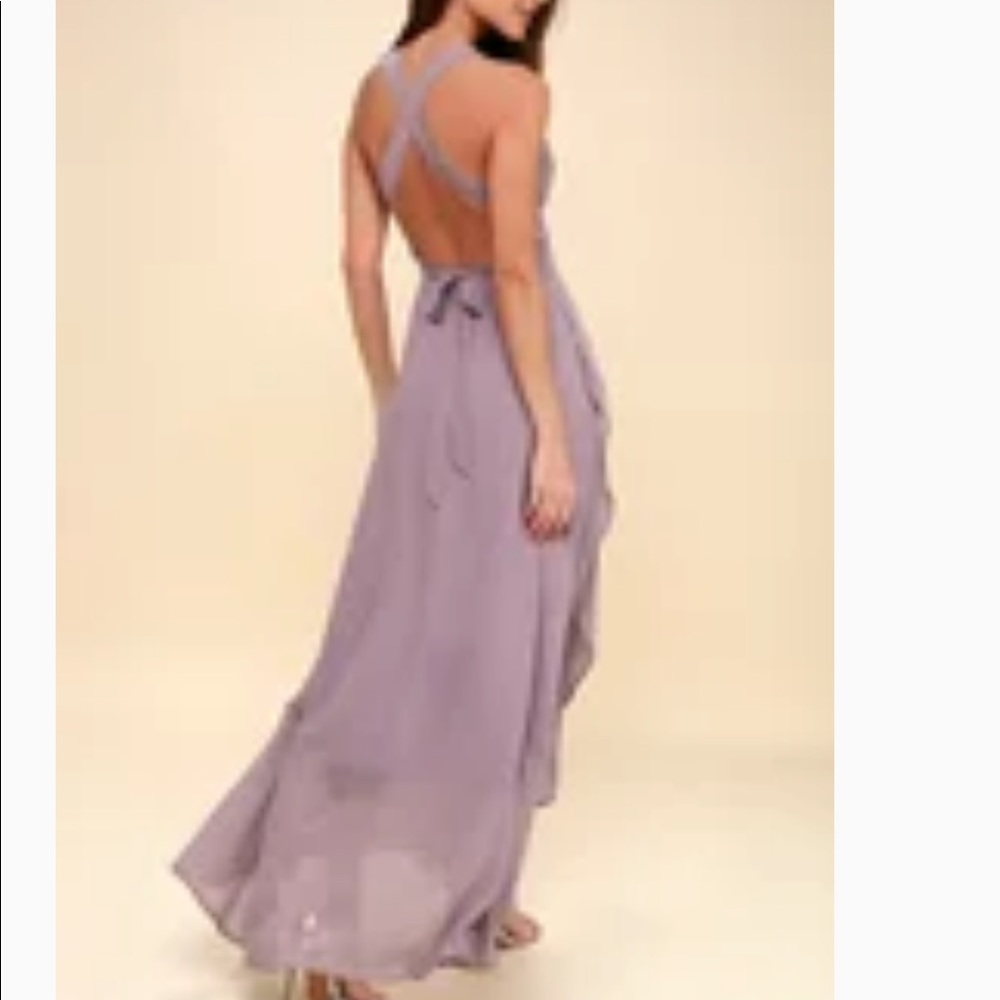 Wrap of Luxury Lavender Convertible High-Low Maxi Dress